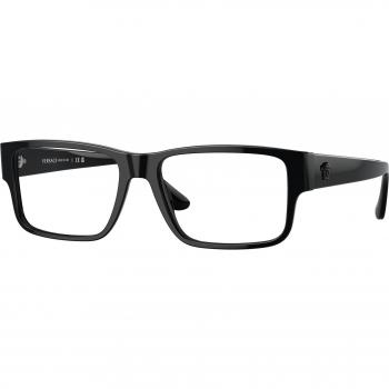 Versace VE3342 GB1 Gafas Recetadas para Hombre Negras, Armazones para Hombre Negros, 55 Lentes Recetadas Para Hombre Negros