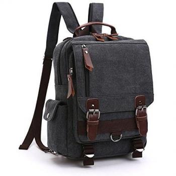 LOSMILE Mochila Hombres Mujer Lona Bolso de Bandolera La Bolsa de Mensajero Bolsa de Lona Bolsa de Hombro Messenger Bag Backpack.