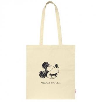 Bolso Tote Mickey Mouse 38x42 cm, Cómodo y Versátil, Calidad y Resistencia, Color Natural Beige