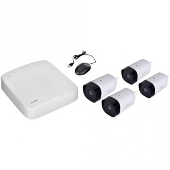 Kit de vigilancia Tenda K4P-4TR - 4 cámaras IP 4MP, NVR 4CH, PoE, IP67, audio y app web