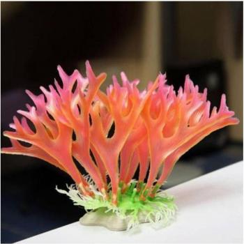 Planta Artificial de Coral Falso 13cm para Acuario - Decoración de Plástico