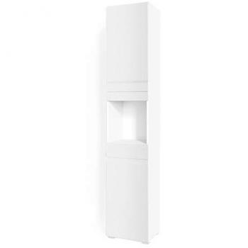 Armario de baño alto Freddy, Blanco Brillante, 36.4 x 190.5 cm