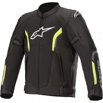 Chaqueta de Moto Alpinestars AST V2 Air con Protecciones Homologadas y Paneles de Malla Negro-Amarillo Fluo