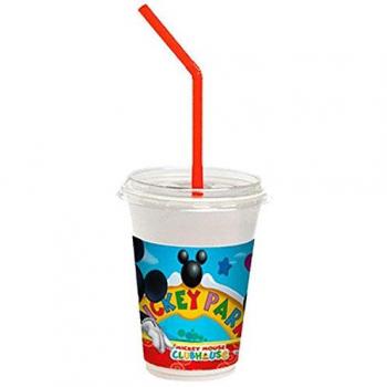 Procos-PR81518 Pack de 12 vasos para tapa de Mickey Mouse, multicolor