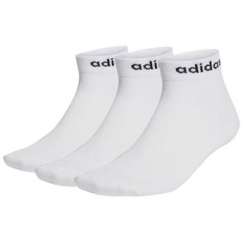 ADIDAS CALCETINES TOBILLO T LIN ANKLE 3P WHITE/BLACK BLANCO NEGRO 3 PARES