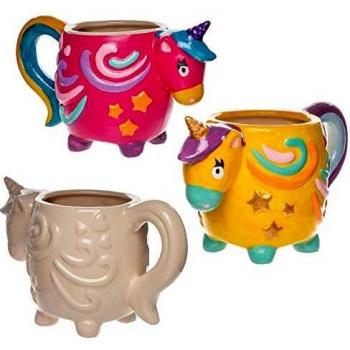 Baker Ross- Tazas de porcelana con unicornio