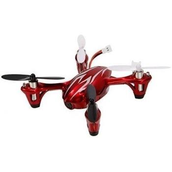 HUBSAN H107C - Mini Drone con cámara HD, Color Rojo y Negro
