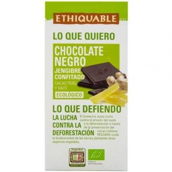 Ethiquable Chocolate Negro con Jengibre Confitado Orgánico 100g