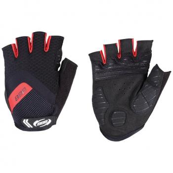 BBB Highcomfort Gel, Guantes Cortos, Unisex, Negro/Rojo, S