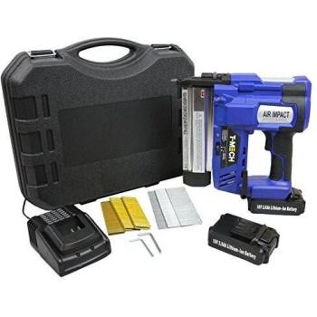 Pistola de Clavos y Grapas 2 en 1 Inalámbrica 18V con Batería Adicional y Accesorios Incluidos