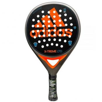 Pala de Pádel Adidas X-treme Silver/Orange con tecnología de control, núcleo EVA Soft para mayor comodidad, superficie de fibra de vidrio, diseño aerodinámico y peso ligero