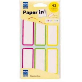 ETIQUETAS ADHESIVASPAPER IN DE COLORES PARA LIBROS 28X65