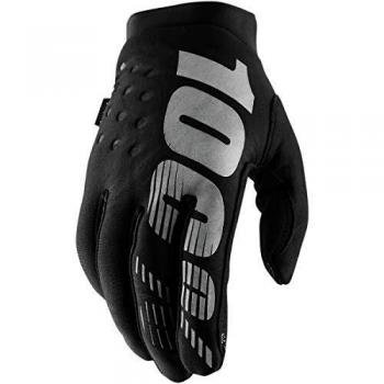 100 Percent BRISKER 100% Women's Glove Black/Grey LG Guantes para ocasión Especial, Mujer, Negro Y Gris, Mediano