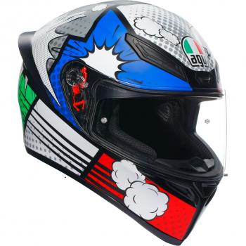 AGV K1 S E2206 - Casco de Moto para Motocicletas - Seguridad Garantizada - Multicolor (L)