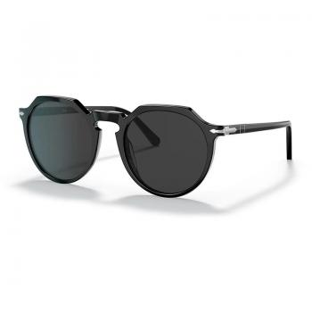 Persol PO3281S Polarized Sunglasses, Color 95/48, Unisex Panthos Black, Size 52