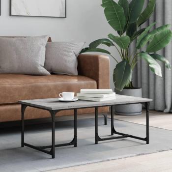 Mesa de centro Sonoma 90x50x35 cm madera contrachapada gris