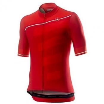 CASTELLI - Trofeo, Camiseta para Hombre, Hombre, Camiseta, 4520014, Red/Fiery Red, L