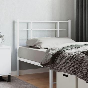 Cabecero de metal blanco de 107 cm