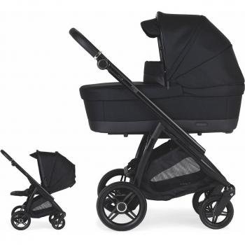 Carrito de bebé Dúo Bébécar Flowy Negro-Negro