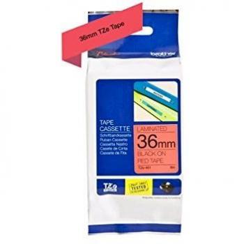 Brother Tape Black on Red 36mm, TZE-461