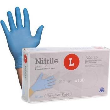 Guantes de Nitrilo Rubberex Talla L 100uds
