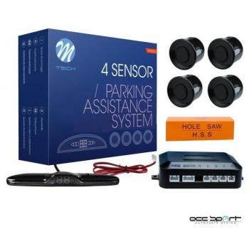Kit de Sensores de Aparcamiento PDC 4X 22MM - Negro Display Slim M-TECH MMT O158 CP24B