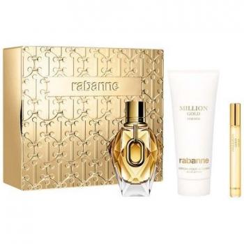 Rabanne Million Gold For Her Eau de Parfum Gift Set - 90 ml Rechargeable with Body Lotion