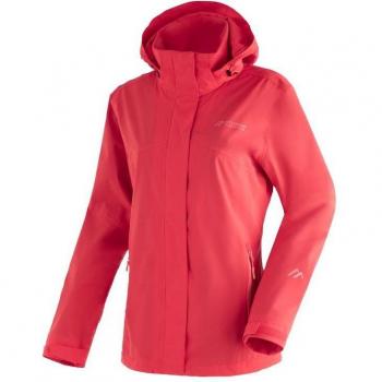 Maier Sports Metor Sustain Waterproof Women's Jacket with Hood - Watermelon/Tulip