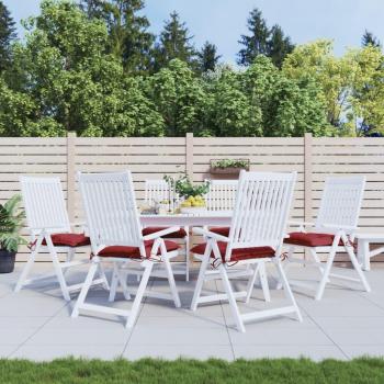 Cojines de silla 6 piezas vino rojo 40x40x7 cm tela Oxford