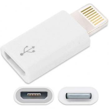Conversor de Micro USB a Conector de 8 Pines en Color Blanco