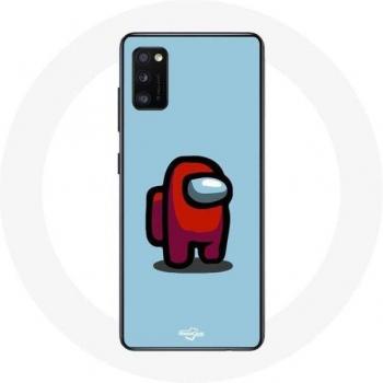 Funda para Samsung Galaxy S20 Among Us Videojuego Fondo Azul