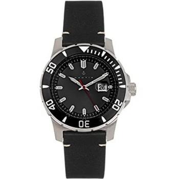 Nautis Dive Pro 200 Leather-Band Quartz Deep Diving Watch with Date - One Size