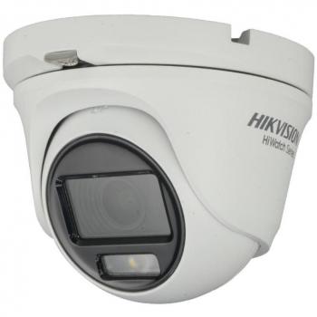 Hikvision HiWatch HWT-T129-M(2.8MM) ColorVu Turret Camera 1080P TVI/AHD/CVI/CVBS 2MP Resolution 2.8mm Lens Metal Housing IP66 Weatherproof