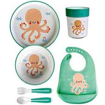 Set De Lavavajillas De Microondas Saro Happy Sea, 6 Piezas
