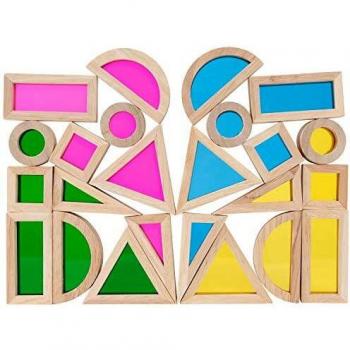 Set de Bloques Sensoriales de Madera Arco Iris