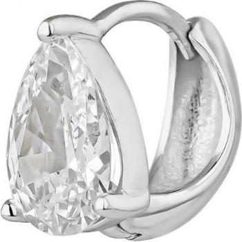 Ear Candy - Piercing aro Olivia de plata bañado en rodio
