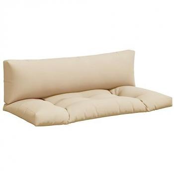 Cojines para palets 2 unidades tela beige Vidaxl Beige
