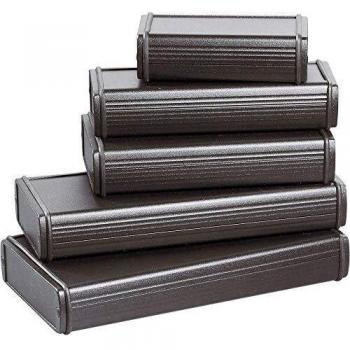 Caja de Perfil de Aluminio Bopla Alubos ABPH 800-200, Dimensiones 82x200x32 mm, Color Negro, IP65
