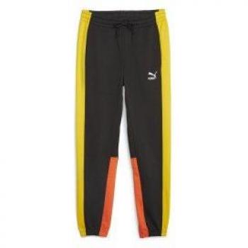 Pantalón chándal para hombre Puma Classics Block negro amarillo naranja