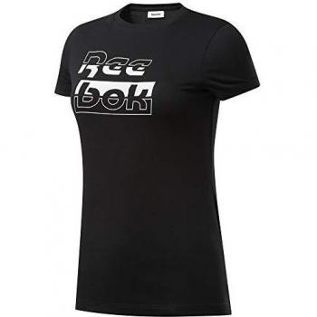 Reebok Te Graphic tee Camiseta, Mujer, Negro, XS