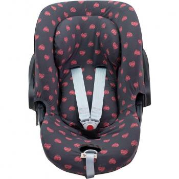 Funda para Silla de Coche Jyoko Fluor Heart Compatible con Cybex Aton Q - Protección de la silla de coche
