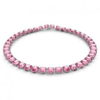Swarovski Millenia Octagon-Cut Crystal Choker Necklace for Women - Pink, One Size