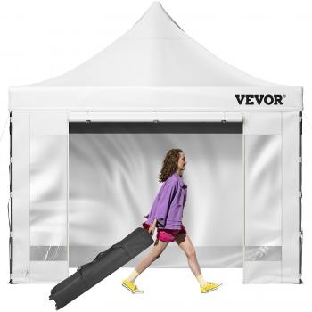Carpa Plegable Vevor 10 x 10 FT con Paredes Laterales Extraíbles, Impermeable, Color Blanco