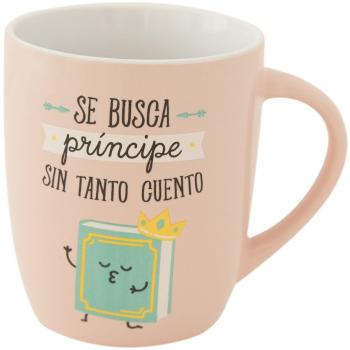 Mr. Wonderful Taza con mensaje Se busca príncipe sin tanto cuento