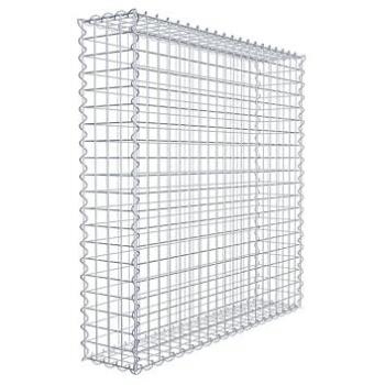Gabiona 100 cm x 100 cm x 20 cm, Malla de 5 cm x 5 cm, con espiral - Fabricada en Alemania