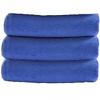 Paños de microfibra Lavado Toalla suave felpa gruesa azul 16 x 23 inch, pack de 3