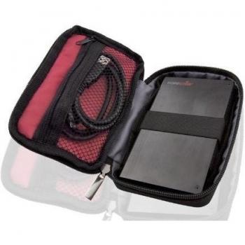 Poppstar 1000250 - Funda para Disco Duro de 2.5, Negro, Medidas 16 cm x 9,5 cm x 2,7 cm