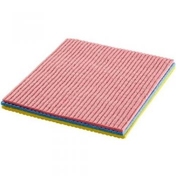 Vileda Panno Spugna tre panni, Algodón, Fibra, Multicolor, pulizia, 3