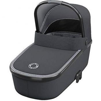 Capazo Ligero y Compacto Maxi-Cosi Oria con Colchón Espacioso y Confortable, Capota Protectora en Color Essential Graphite