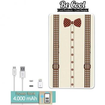 Becool® - Batería Externa Power Bank 4000 mah + Gratis 1 cable USB-MicroUsb